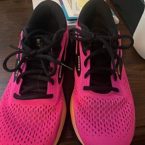 Brooks Pink and Black Athletic Shoes for Running